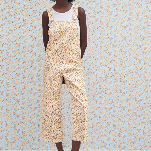 Zara Pants - ZARA FLORAL OVERALLS